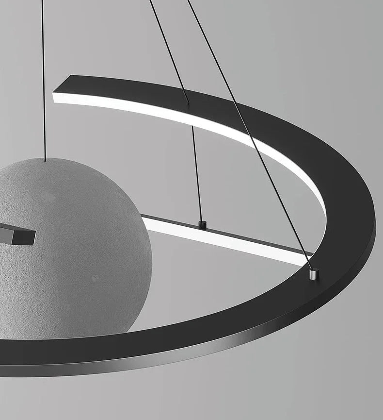 Lustre suspendu planétaire | Design futuriste & ambiance céleste