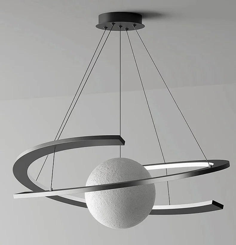 Lustre suspendu planétaire | Design futuriste & ambiance céleste