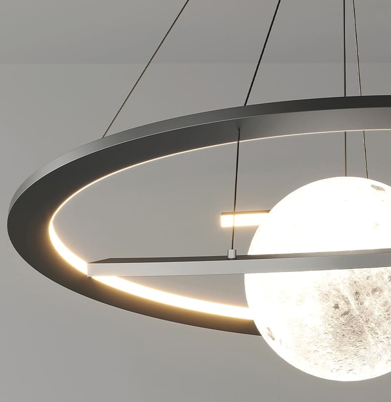 Lustre suspendu planétaire | Design futuriste & ambiance céleste