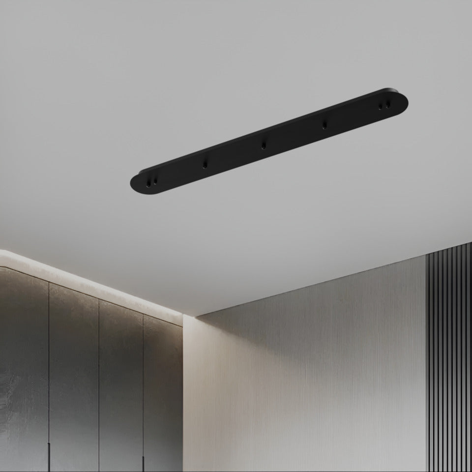 Rectangular ceiling plinth / Black / 95cm