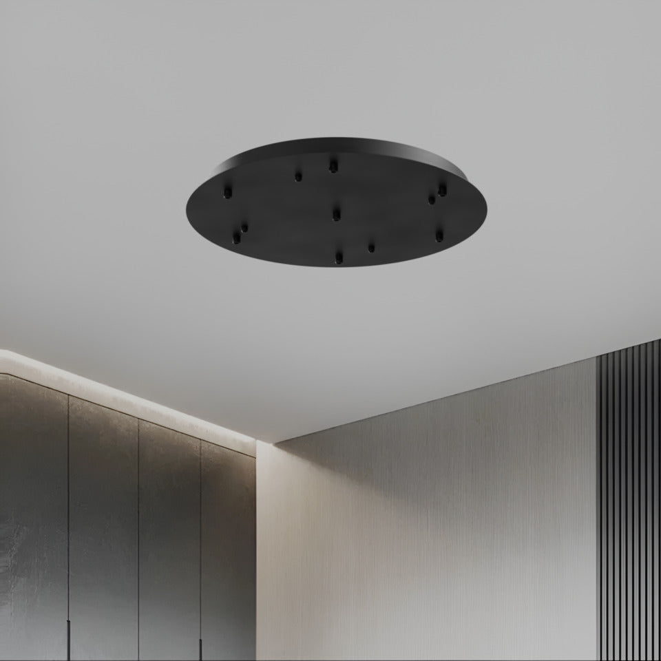 Round ceiling base / Black / Ø 45cm