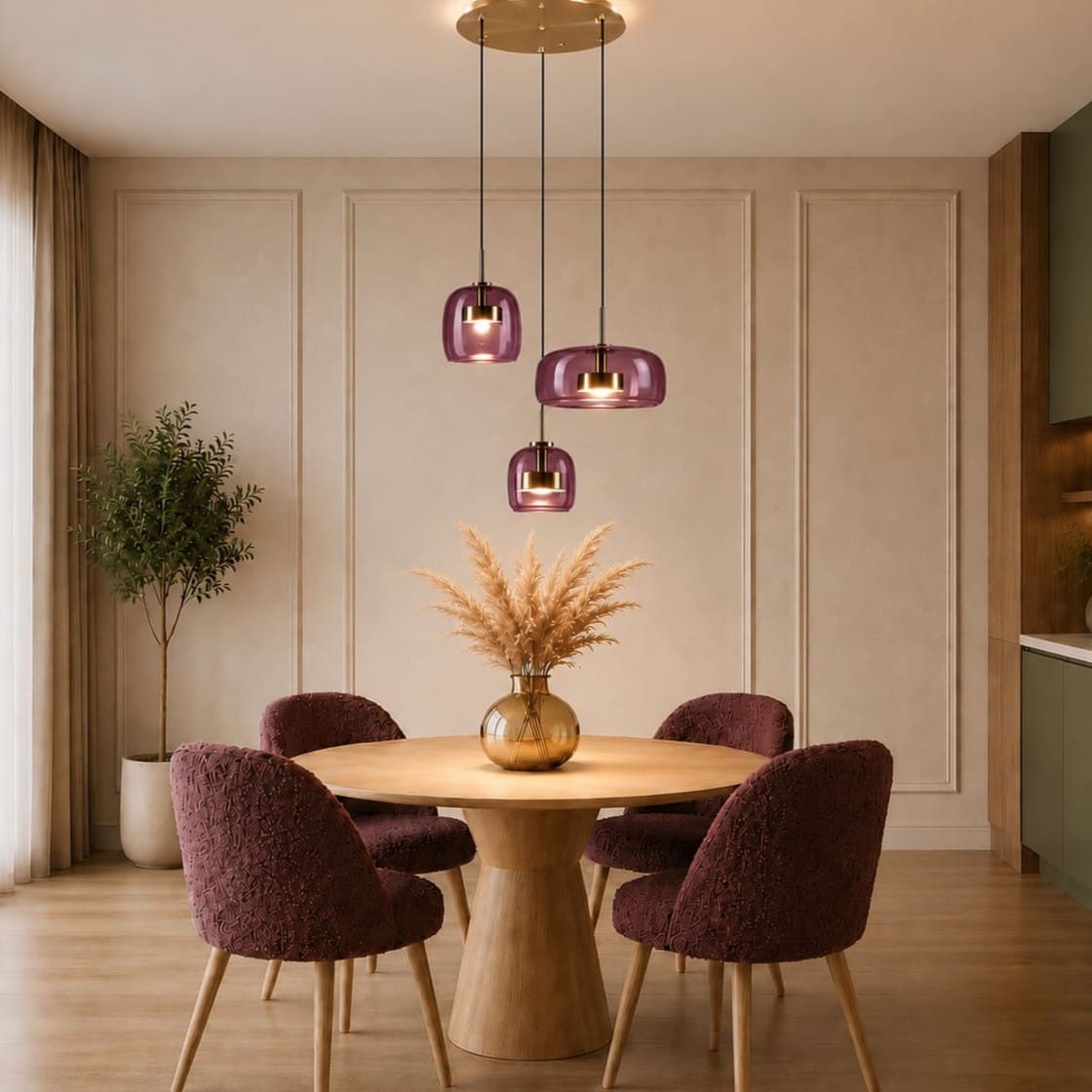 Suspension moderne en verre teinté NOVA | 1 Suspension