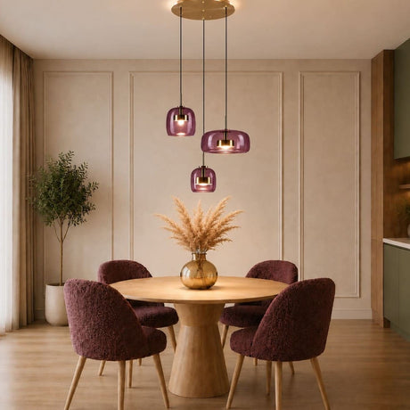 Suspension moderne en verre teinté NOVA | 1 Suspension