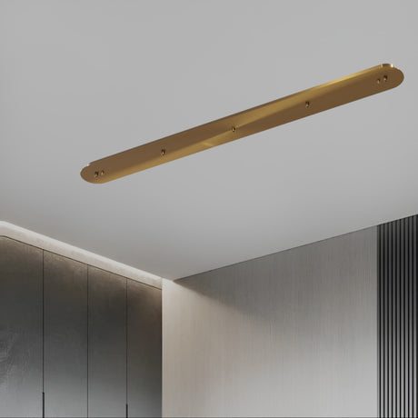 Rectangular ceiling plinth / Gold / 125cm