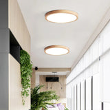 Plafonnier LED bois extra fin | Design épuré et minimaliste