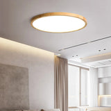 Plafonnier LED bois extra fin | Design épuré et minimaliste 30 cm / Bois clair