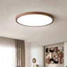 Plafonnier LED bois extra fin | Design épuré et minimaliste 30 cm / Bois foncé