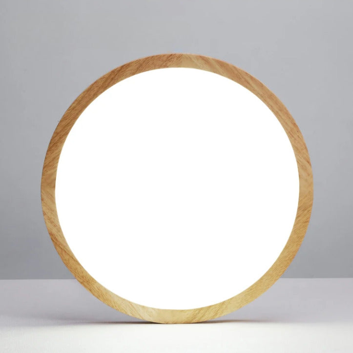 Plafonnier LED bois extra fin | Design épuré et minimaliste