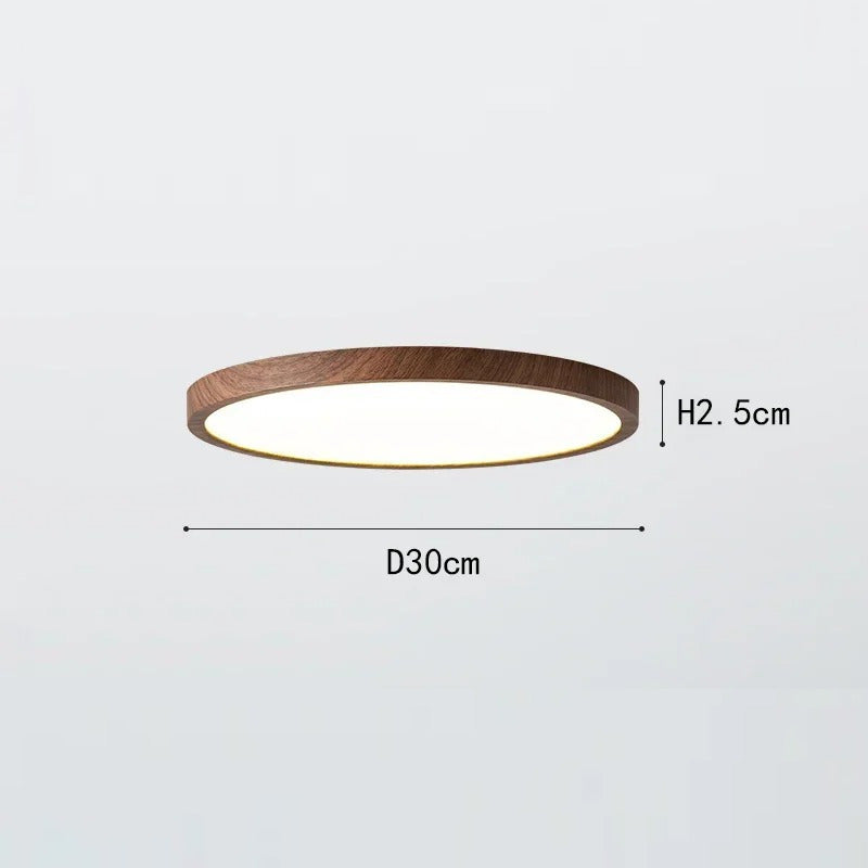 Plafonnier LED bois extra fin | Design épuré et minimaliste