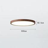 Plafonnier LED bois extra fin | Design épuré et minimaliste