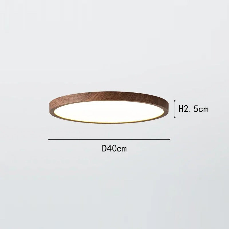 Plafonnier LED bois extra fin | Design épuré et minimaliste