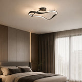 Plafonnier LED ondulé noir | Luminaire design TORSADE