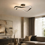 Plafonnier LED ondulé noir | Luminaire design TORSADE