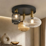 Plafonnier en verre vintage CRISTALI | 3 luminaires à personnaliser