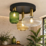 Plafonnier en verre vintage CRISTALI | 3 luminaires à personnaliser
