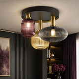 Plafonnier en verre vintage CRISTALI | 3 luminaires à personnaliser