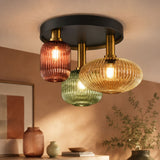 Plafonnier en verre vintage CRISTALI | 3 luminaires à personnaliser