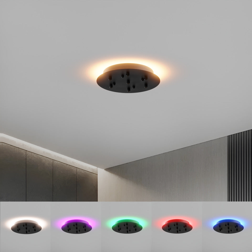 Round ceiling base / Black / Ø 25cm