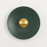 Applique murale circulaire éclipse| Luminaire mural multicolore au style artistique et sculptural 30cm / Vert & Or