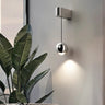 Applique murale boule suspendue chromée | Luminaire design ajustable pour chambre ou salon Chrome / Blanc chaud