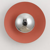 Applique murale circulaire éclipse| Luminaire mural multicolore au style artistique et sculptural 30cm / Orange & Argent