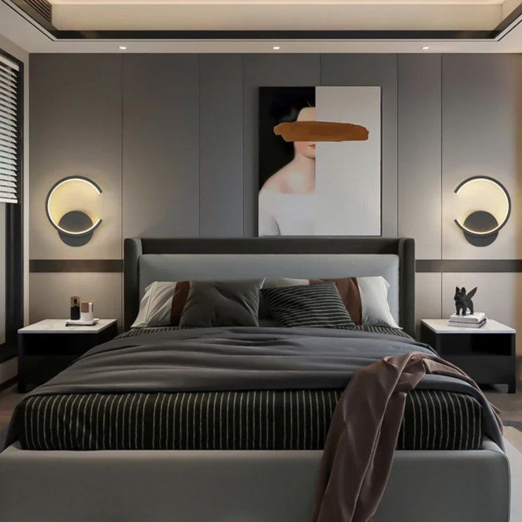 Applique murale LED demi cercle minimaliste | Élégance géométrique