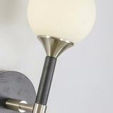 Applique murale vintage globe en verre & bois | Luminaire au charme rétro chic