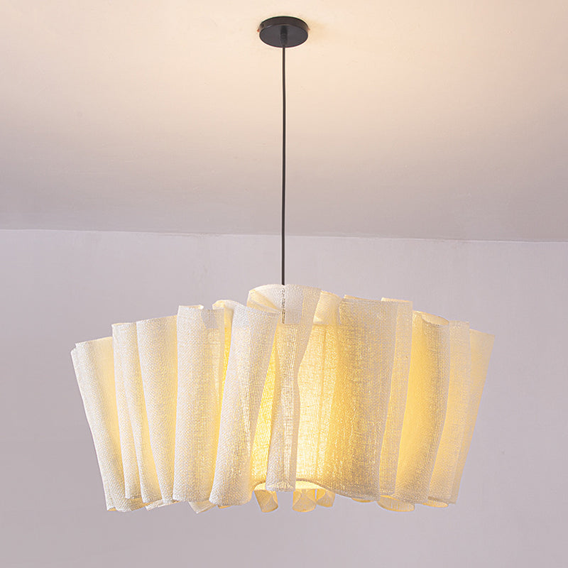Suspension en tissu plissé bohème | Luminaire doux et poétique