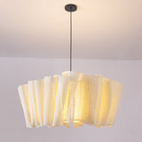 Suspension en tissu plissé bohème | Luminaire doux et poétique
