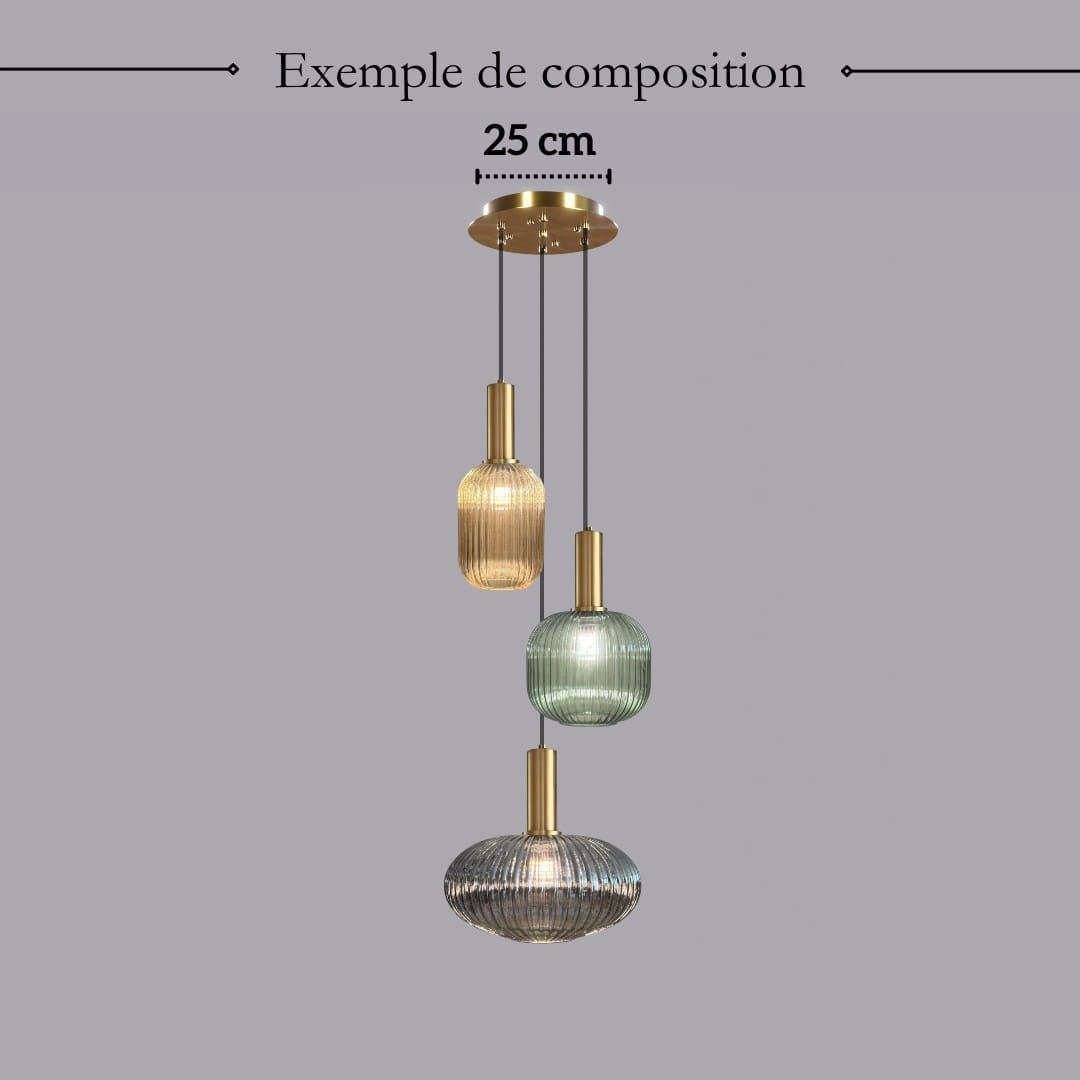 Suspension chic en verre vintage CRISTALI | 100% Personnalisable