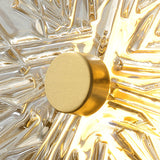 Applique murale ronde en verre rayonnant | Luminaire sculptural au style chic et raffiné