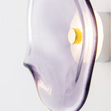 Applique murale en verre artistique | Luminaire décoratif au design organique et lumineux