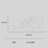 Lustre aérien filaire à LED | Chic & contemporain Or 120 cm / Blanc froid