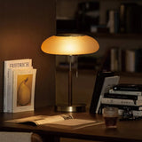 Lampe à poser abat jour en verre strié | Élégance Rétro chic