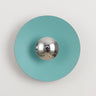 Applique murale circulaire éclipse| Luminaire mural multicolore au style artistique et sculptural 30cm / Bleu & Argent