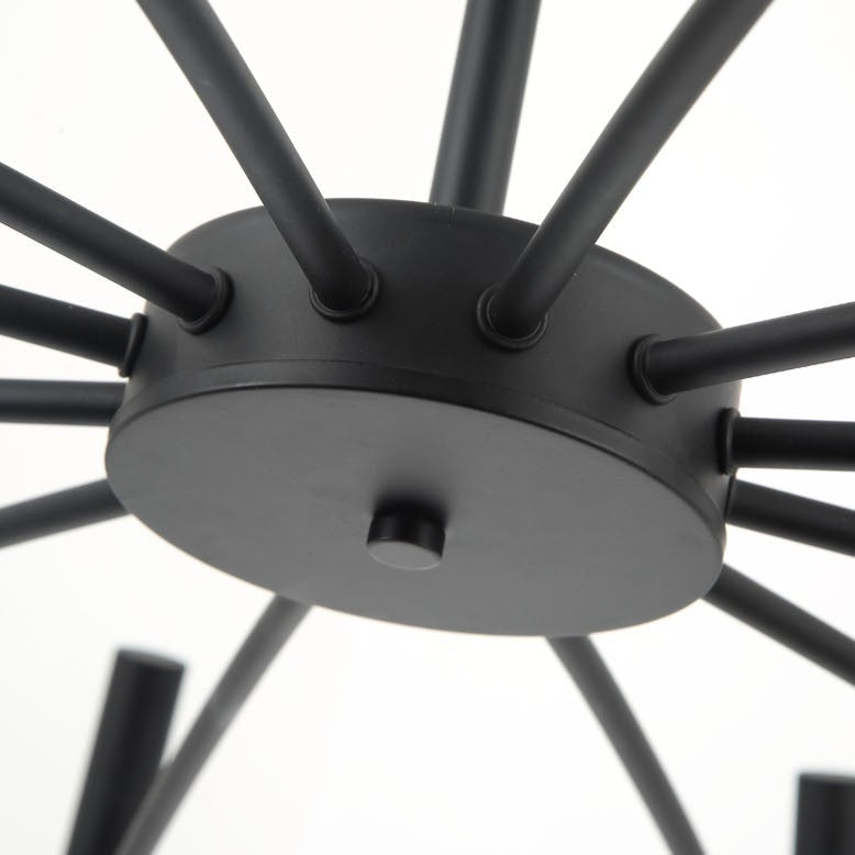 Lustre circulaire architectural en tubes à LED | Luminaire au design moderne