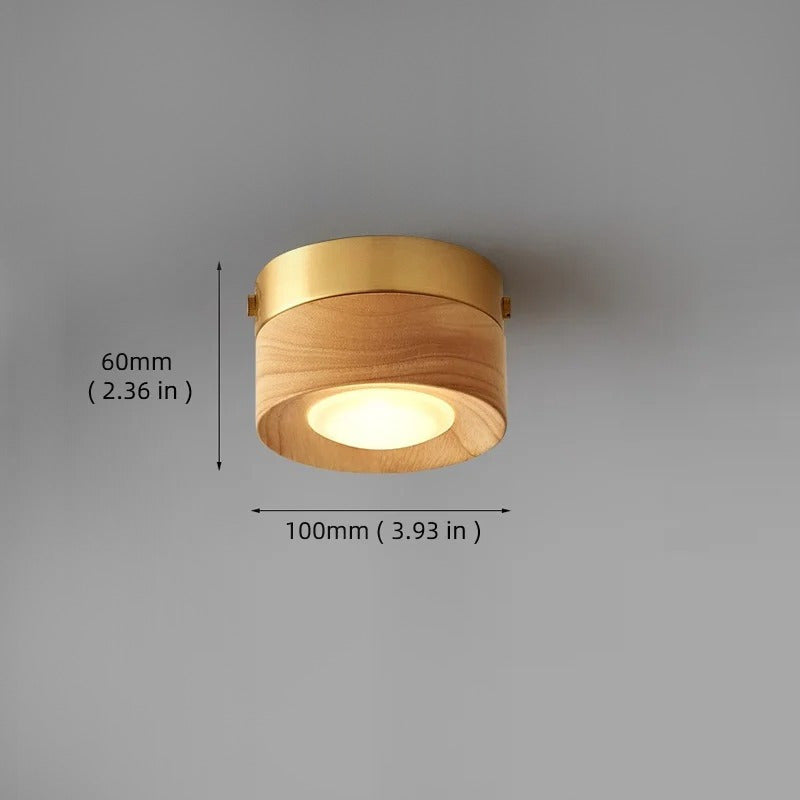 Spot LED bois massif | Éclairage plafond raffiné et naturel