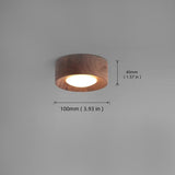 Spot LED bois massif | Éclairage plafond raffiné et naturel A / Noyer foncé