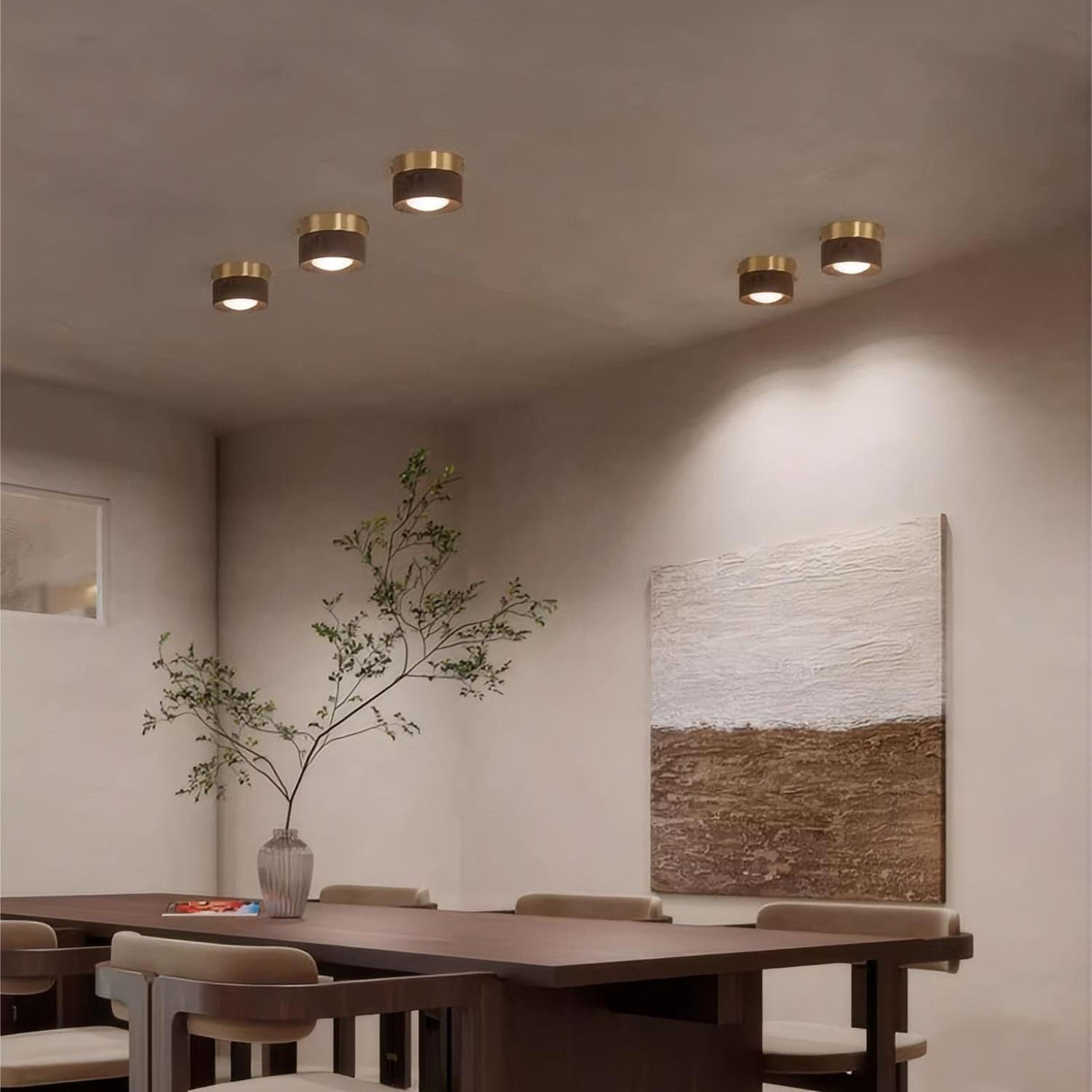 Spot LED bois massif | Éclairage plafond raffiné et naturel