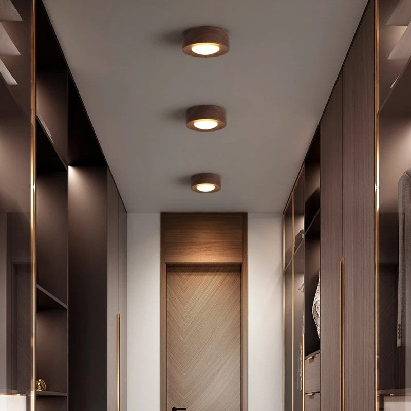 Spot LED bois massif | Éclairage plafond raffiné et naturel