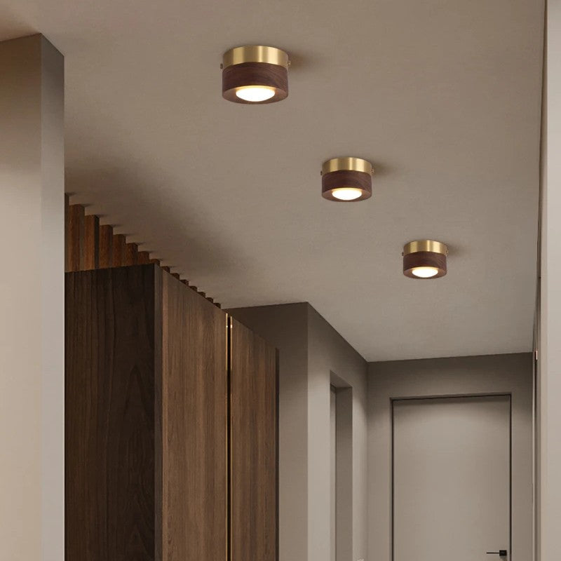 Spot LED bois massif | Éclairage plafond raffiné et naturel