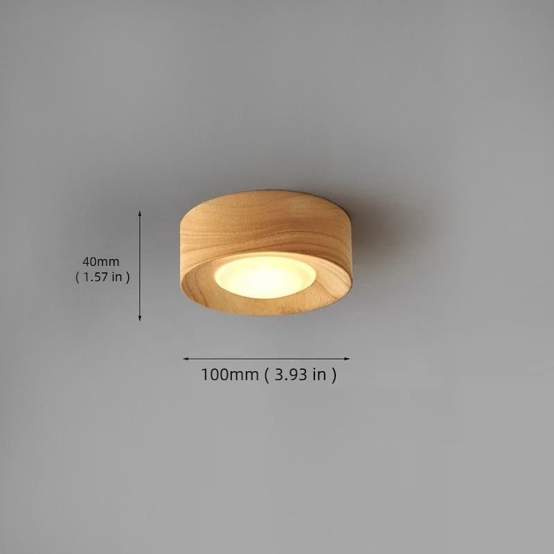 Spot LED bois massif | Éclairage plafond raffiné et naturel A / Frêne clair