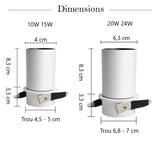 Spot encastré orientable design | Aluminium blanc ou noir