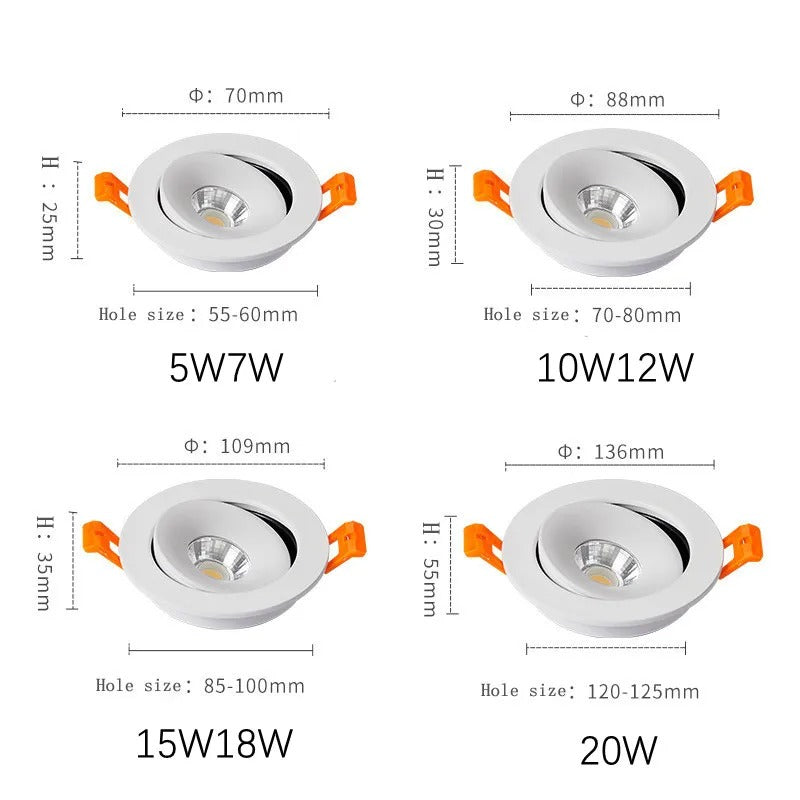 Spot encastrable orientable 360° | Design discret & éclairage ciblé