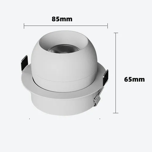 Spot encastré orientable design boule| Finition noire ou blanche