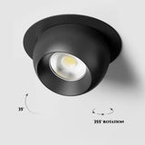 Spot encastré orientable design boule| Finition noire ou blanche