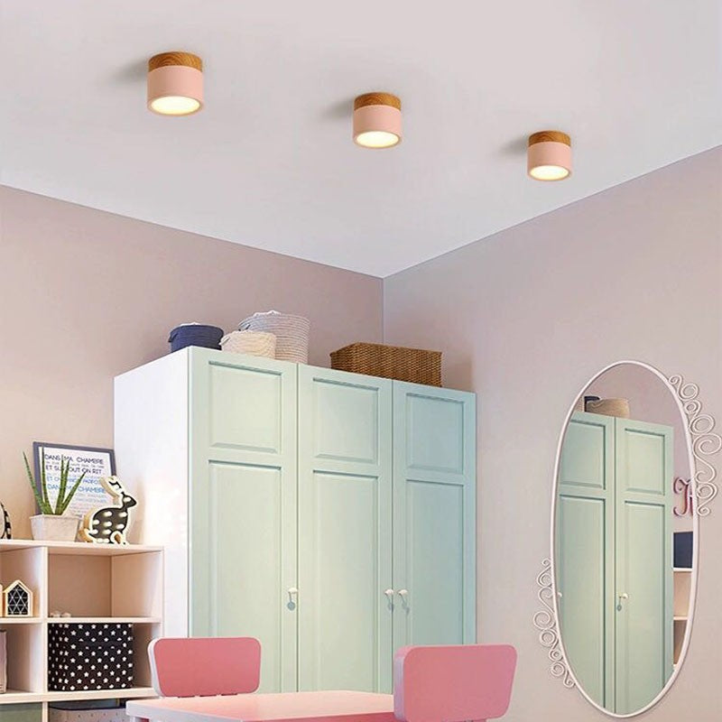 Spot LED décor bois | Éclairage design pour plafond moderne
