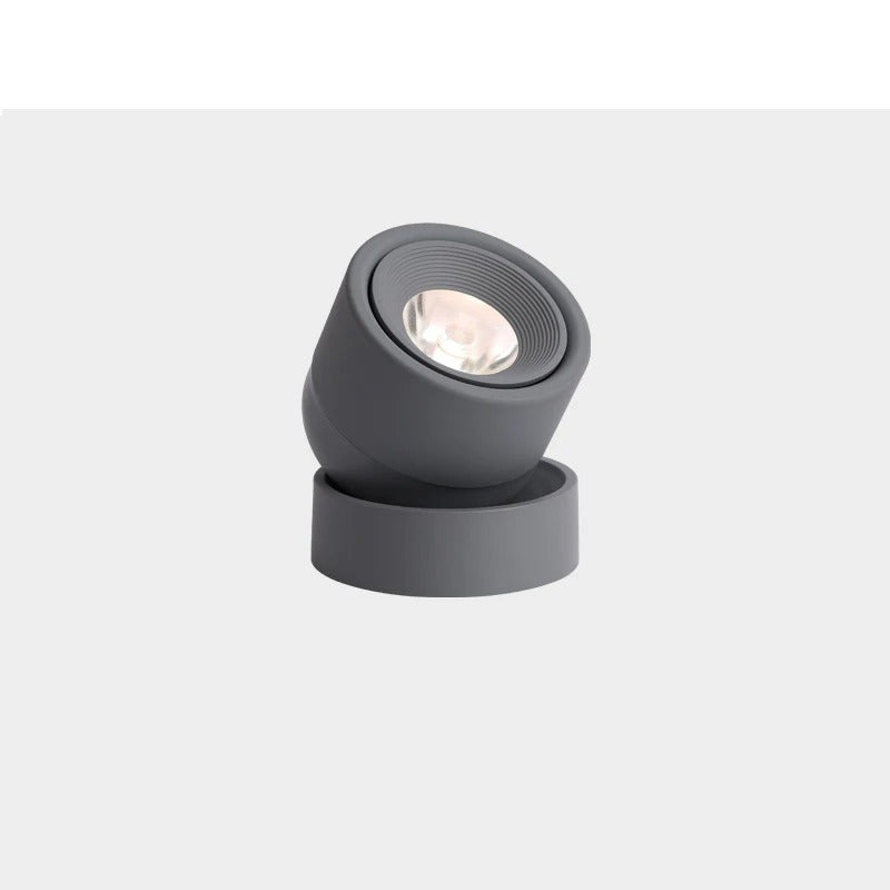 Spot plafonnier LED orientable | Design compact & coloré 7W / Gris / Blanc chaud