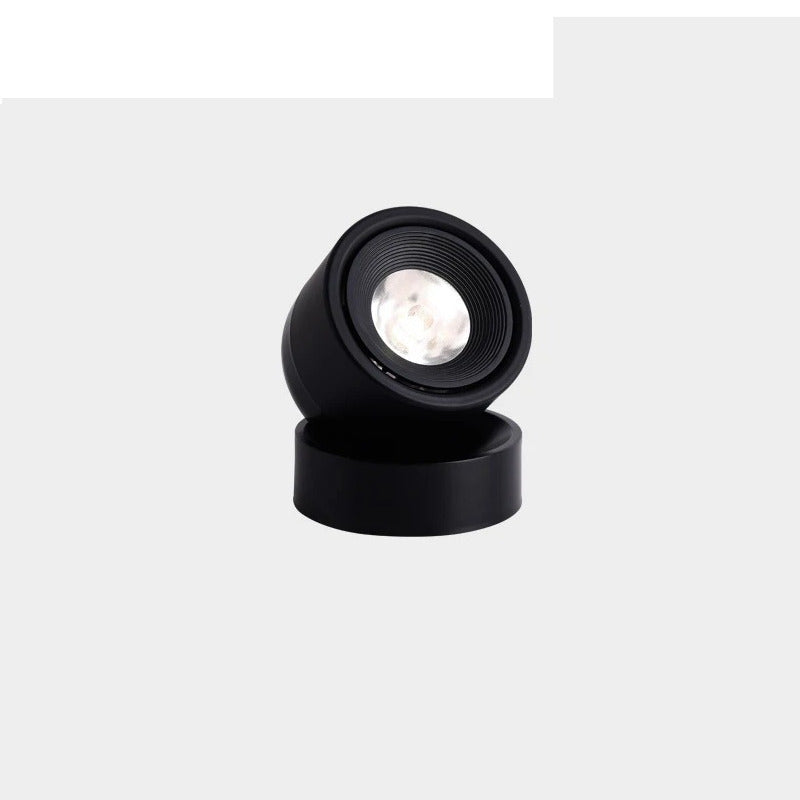 Spot plafonnier LED orientable | Design compact & coloré 7W / Noir / Blanc chaud