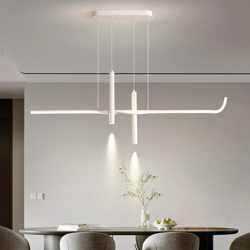 Suspension LED design minimaliste | Ligne graphique & éclairage ciblé